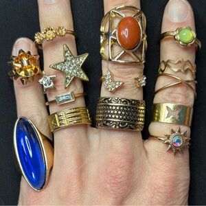 Costume Jewelry Ring Lot of 14